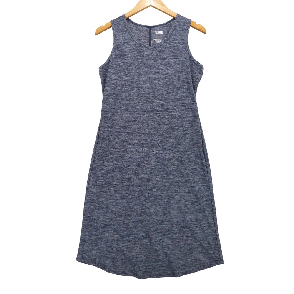 Duluth Trading Co Armachillo Tank Dress XS Blue Heathered Space Dye Sleeveless